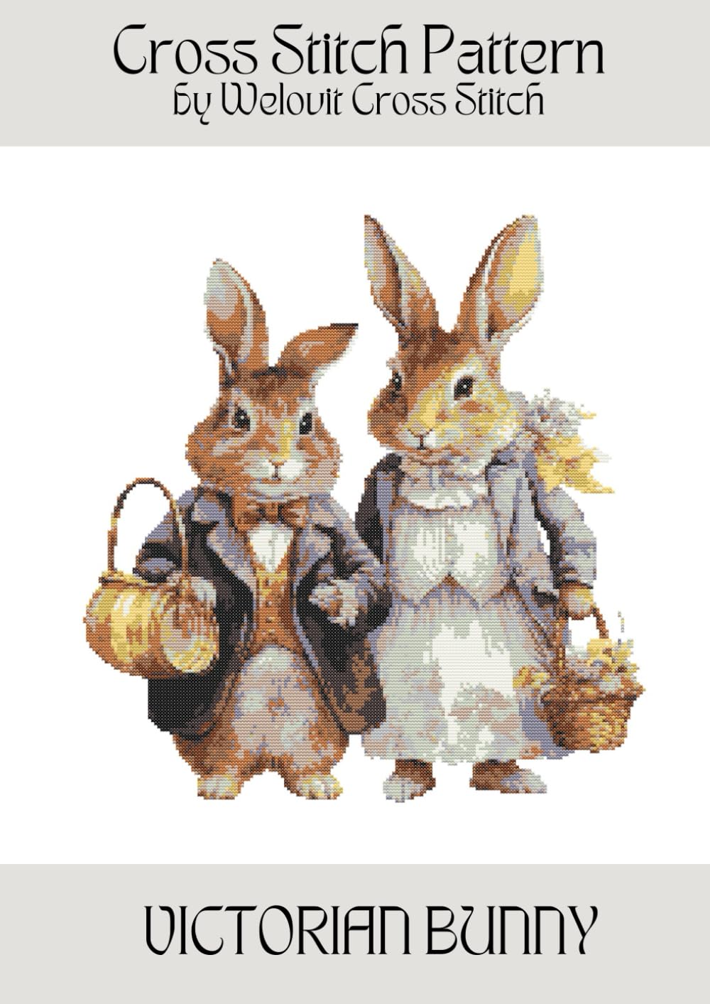 VICTORIAN BUNNY Cross Stitch Pattern: A beautiful cross stitch pattern for your next project! (Welovit Cross Stitch Patterns)
