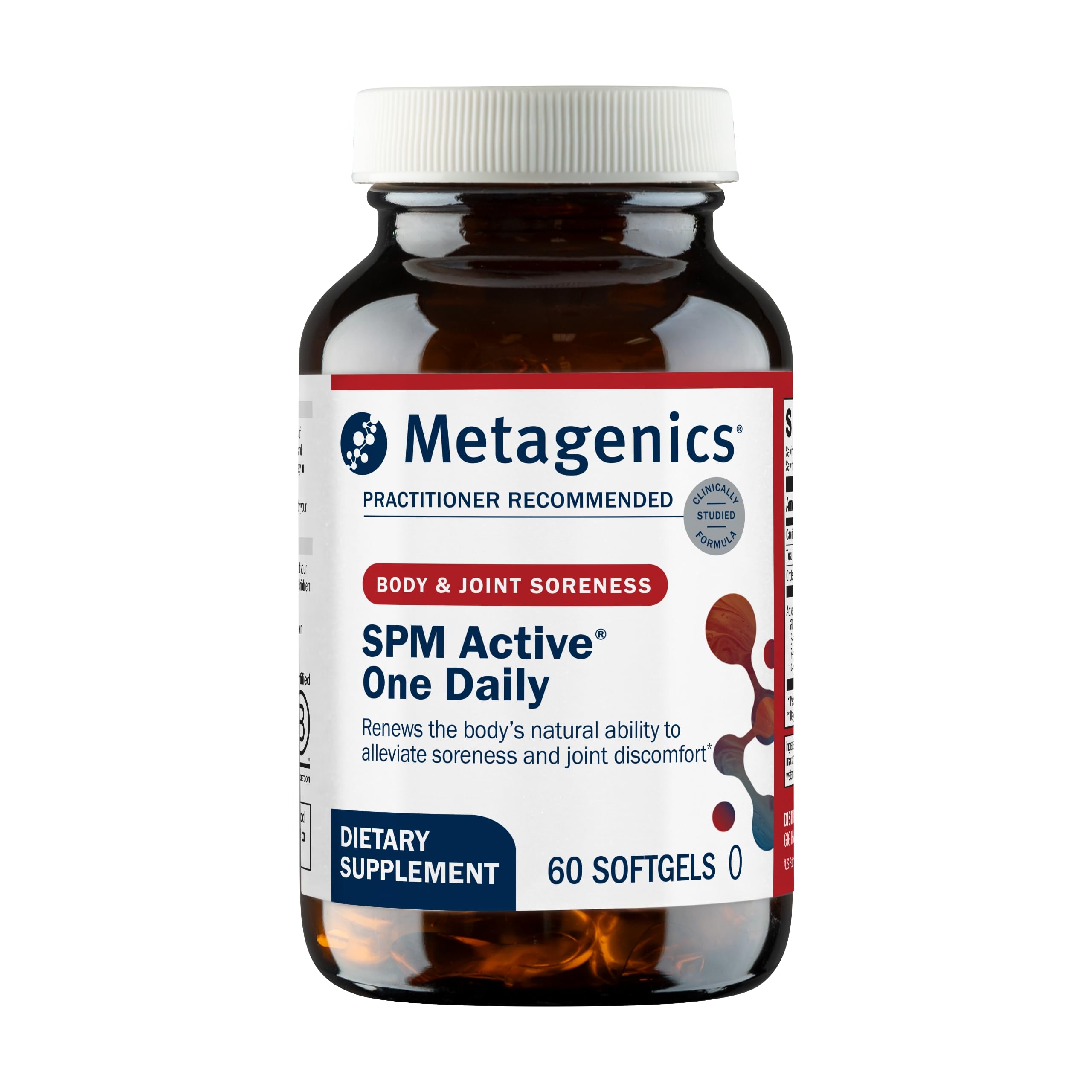 Metagenics SPM Active One Daily - Joint Soreness Supplement* - Encourages Soothing Relief* - Features Next Generation Omega Fish Oil - Non-GMO & Gluten-Free - 60 Softgels