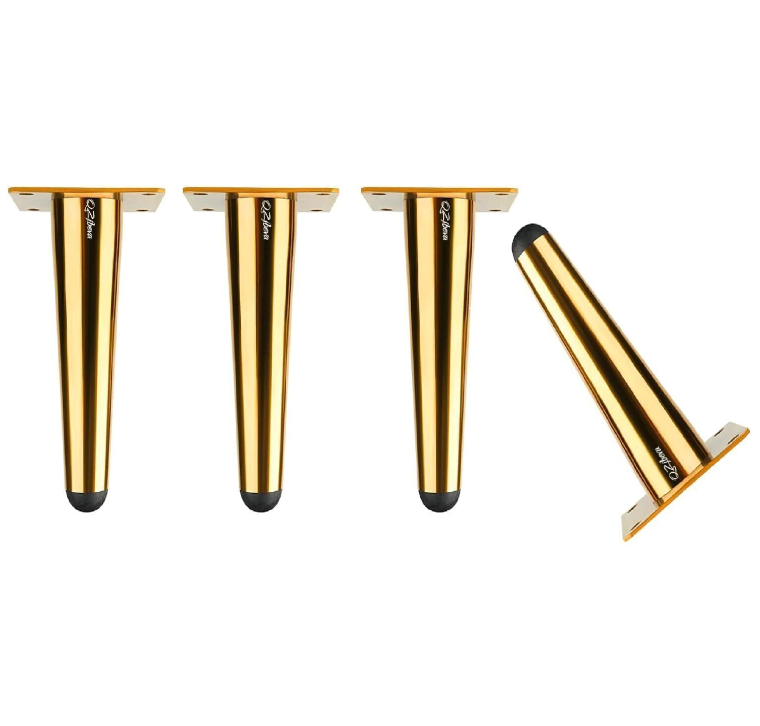 See full amazon price history chart for QZibeva 6 Inch Furniture Table Legs Golden, Steel Round Tapered Modern Sofa Feet, Straight Metal Furniture Leg Hardware for Cabinet and Couch, 4 Pack with Screw QZibeva 6 Inch Furniture Table Legs Golden, Steel Round Tapered Modern Sofa Feet, Straight Metal Furniture Leg Hardware for Cabinet and Couch, 4 Pack with Screw (B0D11YT2TH) Amazon Price History, Amazon Price Tracker