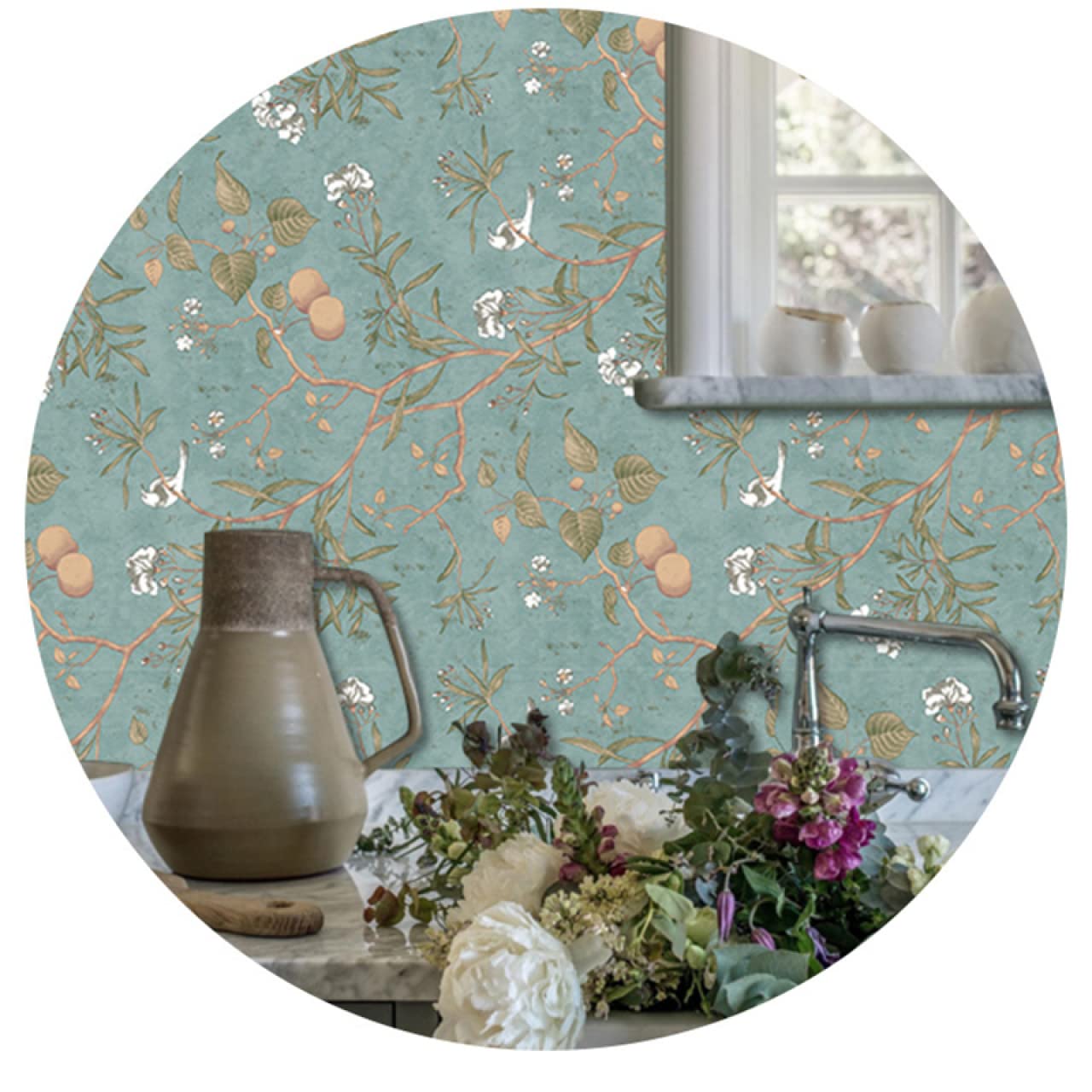 キラキラ⭐️　ボタニカル Amazon｜[ロトンシハイ] 壁紙 のり付き ボタニカル柄 クロス おしゃれ