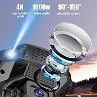 Vista 4 de Foldable Drone with 1080p HD FPV Dual Camera Wifi Mini Drone Quadcopters RC Drones with Remote Control, Headless Mode, Altitude Hold, Toys Gift