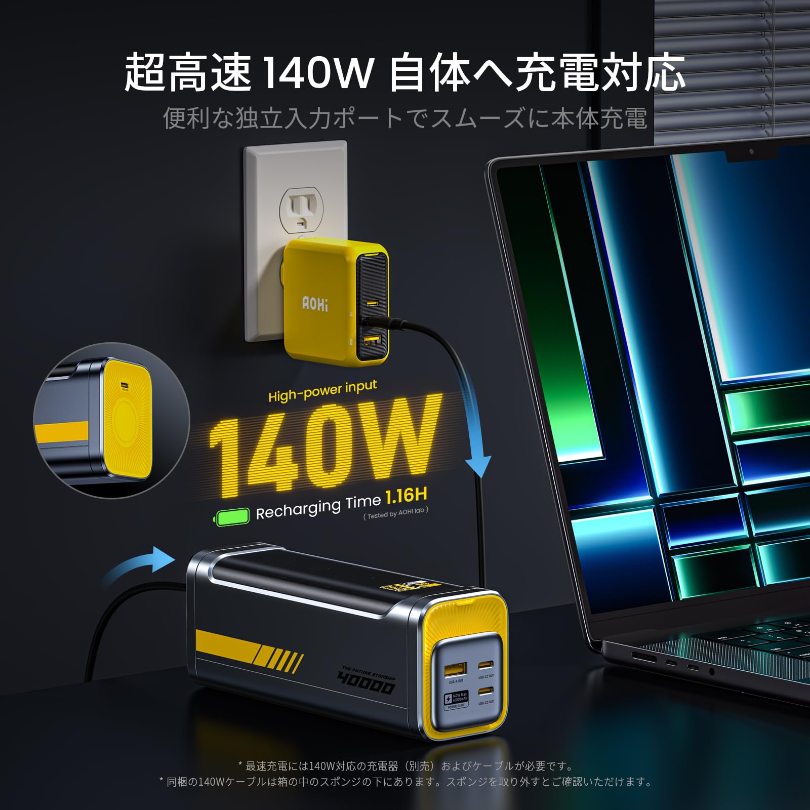 FUSSOP モバイルバッテリー　40000mAh 140W急速充電 ピンク FUSSOP モバイルバッテリー 40000mAh 140W急速充電 ピンク 楽天