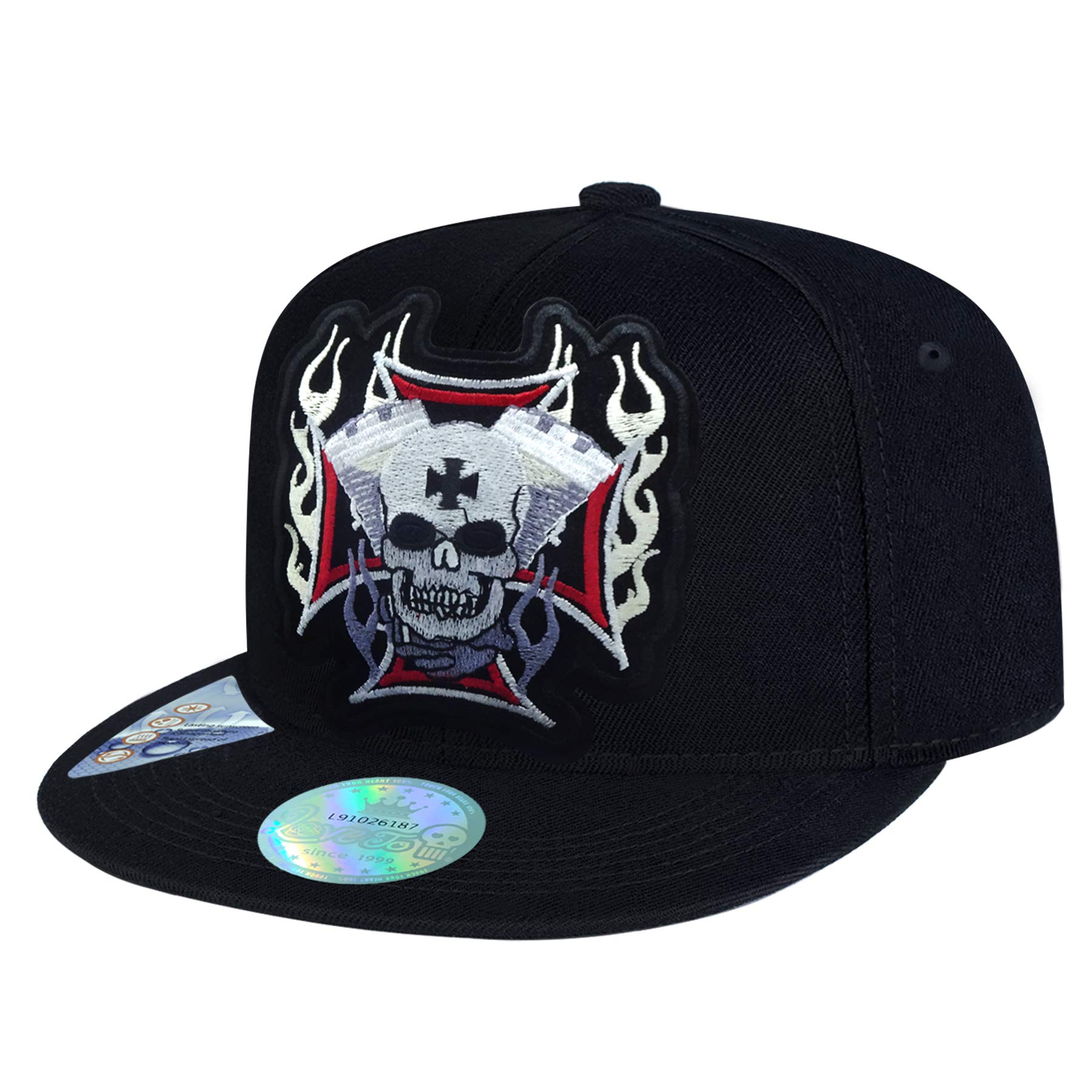 Love ToSnapback Hats for Men Women Fashion Grim Reaper Alien Skull Black Flat Bill Baseball Caps