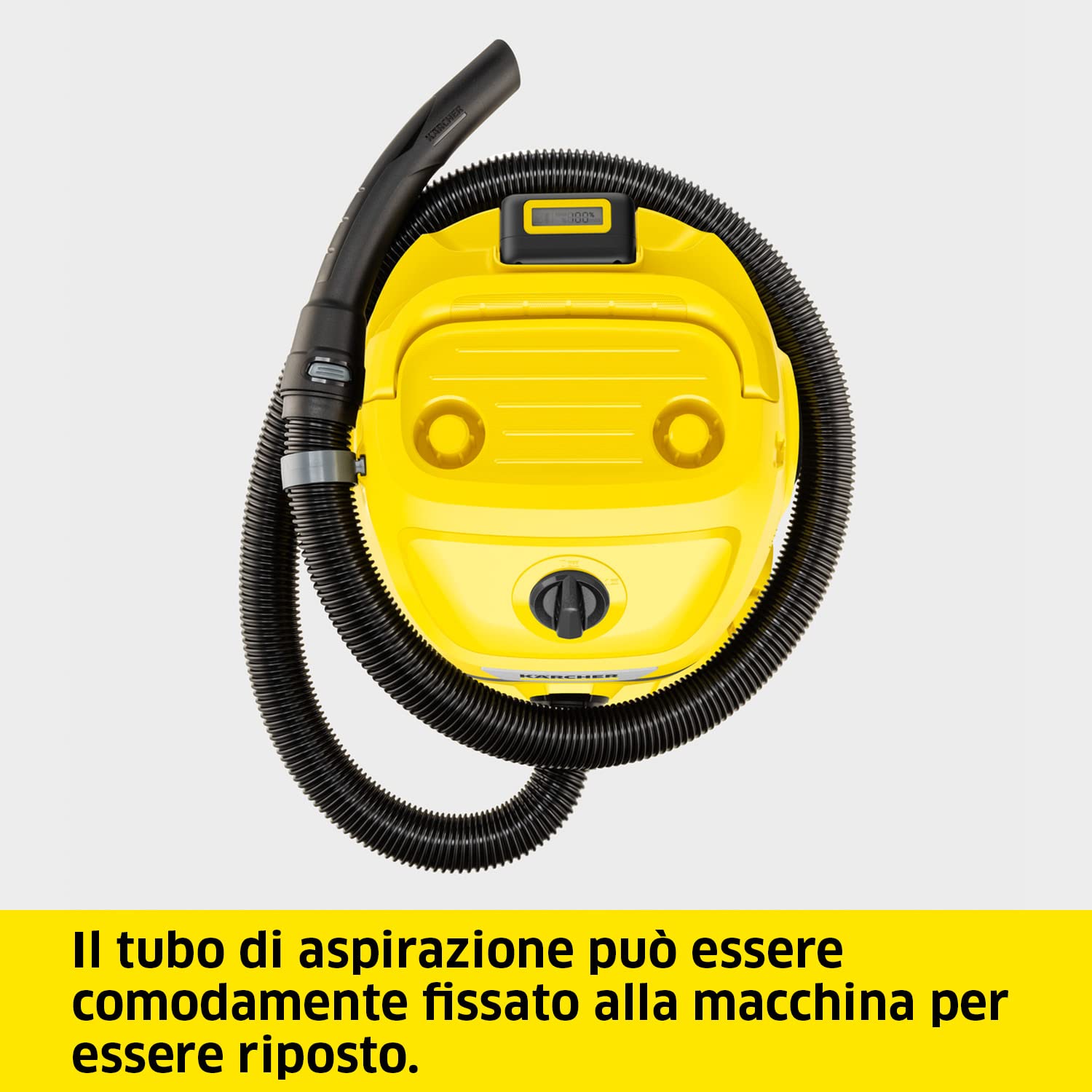 KÄRCHER aspiratore solidi liquidi a batteria WD 2-18 V-12/18, filtro, tubo di aspirazione: 1,8m, contenitore in plastica: 12 l, funz. soffiante, utilizzabile con batteria 18V non inclusa