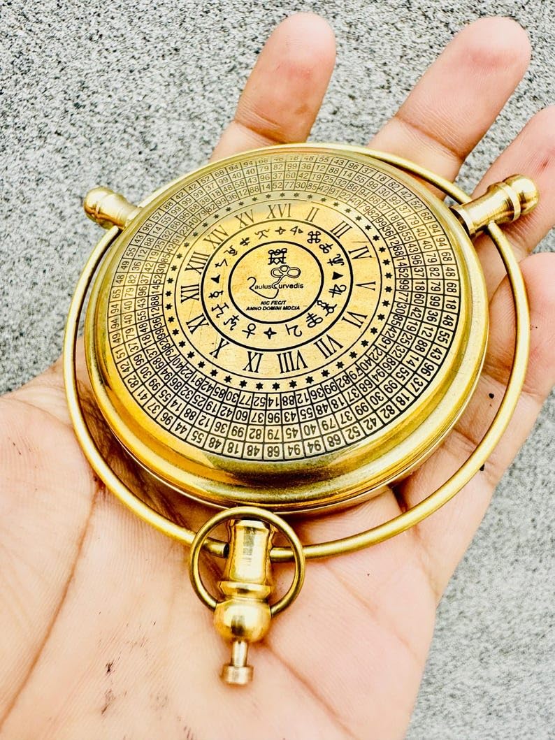 Golden Compass Alethiometer – His Dark Materials Prop | Symbol Reader Truth Teller | Unique Fantasy Gift