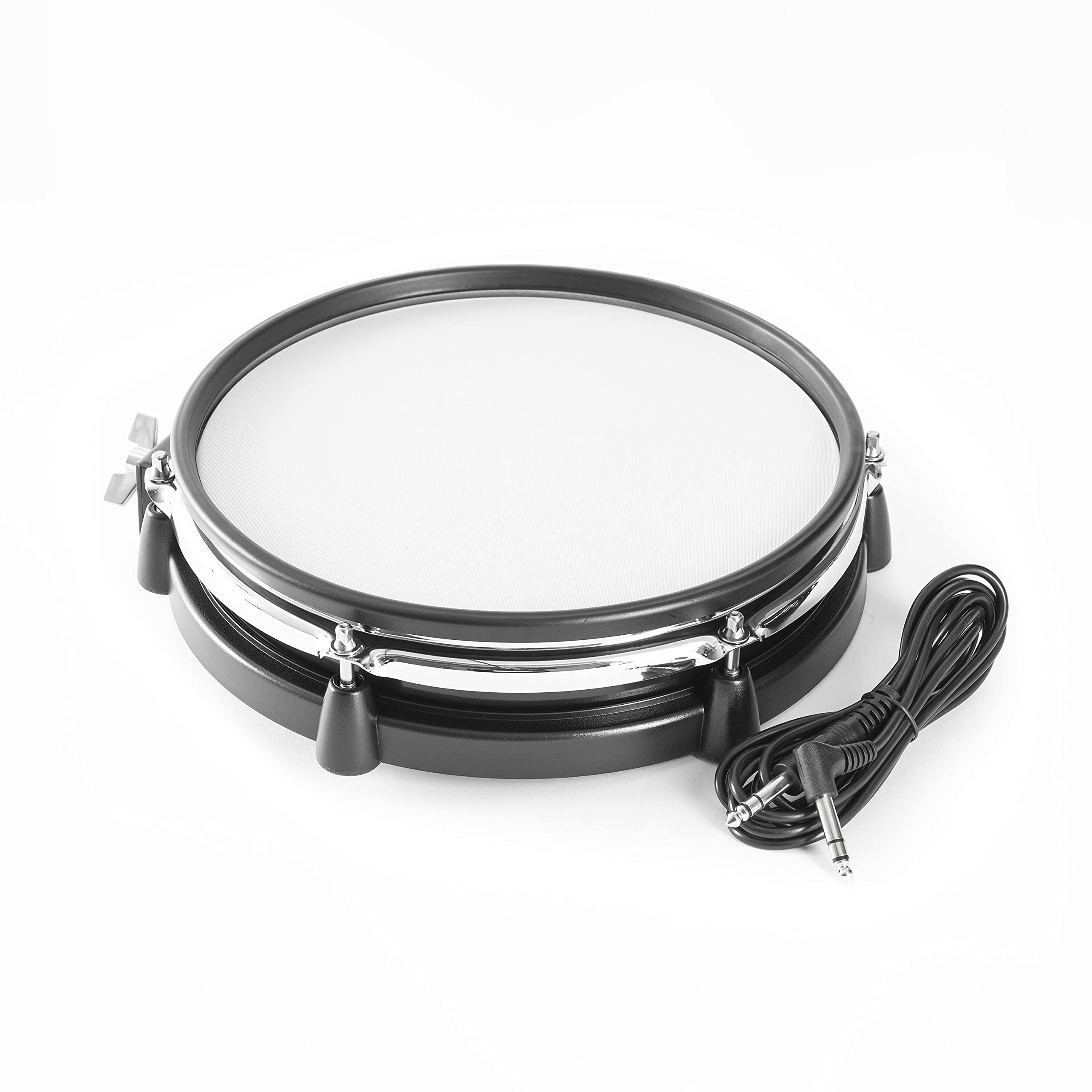 Fame FSP10W 10 Zoll Dual Zone E-Drum Pad, Snare/Tom, Mesh Head, Stereo, Universal Trigger, inklusive Kabel, optimiert für DD-6600, DD-6500, DD-8600, DD-ONE