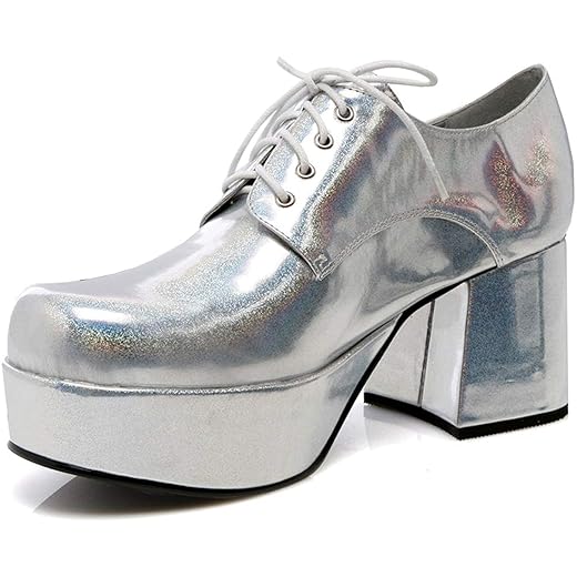 Ellie Shoes Men's Platform, Slvh, Medium Silver