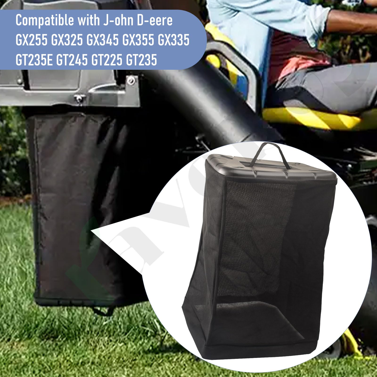 Braveboy AM135816 - Bolsa de recogida de césped compatible con John Deere GT 235 GX 325 255 345 355 335 X 534 540 500 520 T15