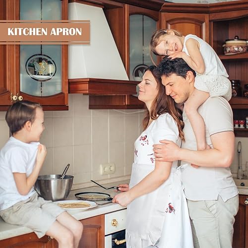 Miniatura 6 de Ciieeo Bonito delantal de cintura corta, bonito delantal de cintura retro blanco con volantes para mujer, disfraz de sirvienta de media cintura con