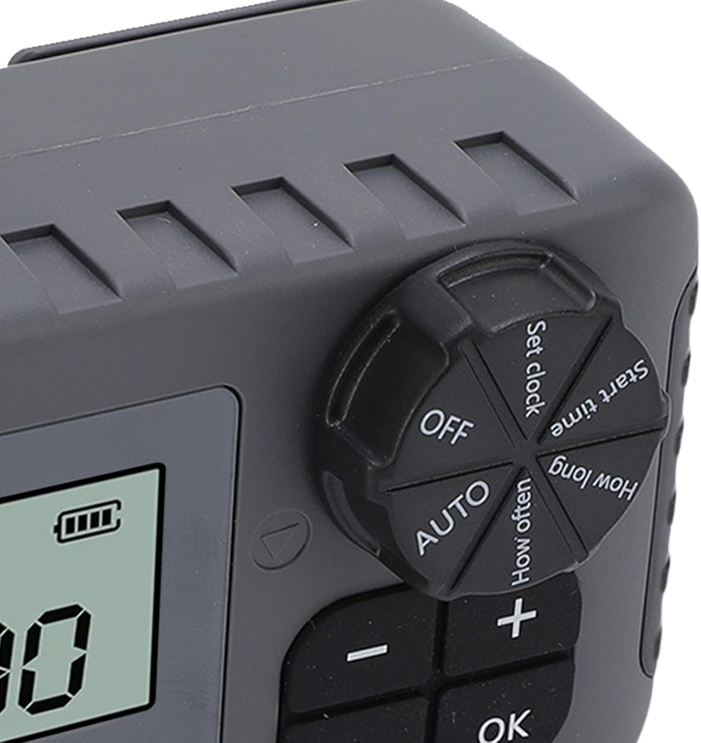Close-up of the control dial on Sorandy Sprinkler Timer