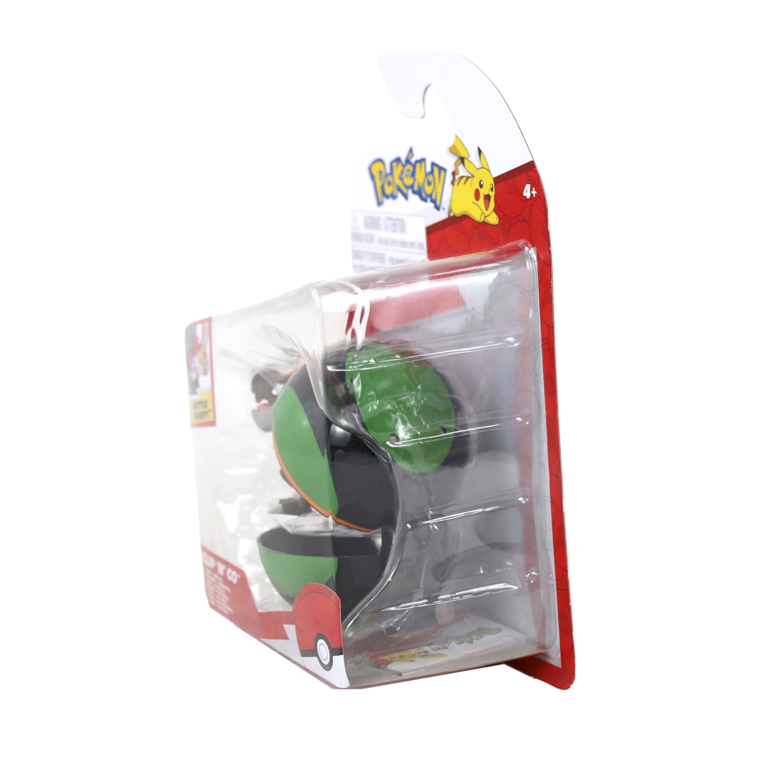 Pokémon Clip ‘N’ Go – Charbambin Et Honor Ball – Figurine De Combat 5 Cm + Accessoire – Ceinture Compatible – Produit Officiel Jazwares – Dès 4 Ans