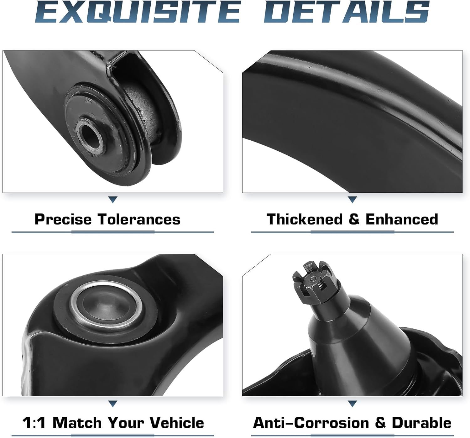 RWD Front Upper Control Arms with Ball Joint for Dodge Ram 1500 2006 2007 2008, Sway Bar Link Outer Inner Tie Rod End Suspension Kit K620174 K620175 K7411 K80821 EV800098 ES80574 10Pcs