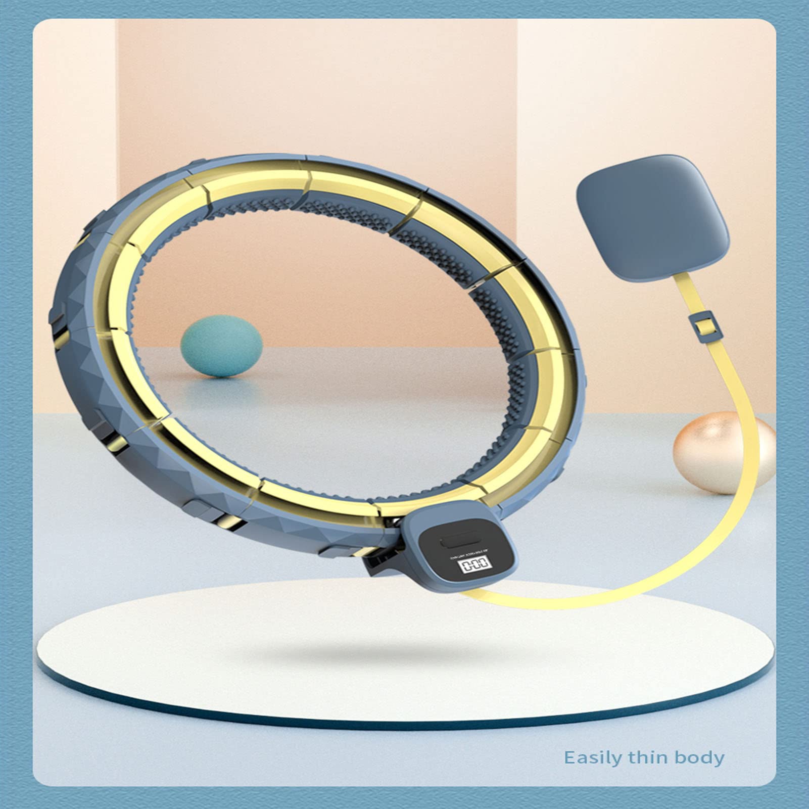 Hula Hoop, Numerabile Non Fa Cadere Yoga Hula Hoop Ponderabile, 16 Nodi Dimensioni Regolabili, con Magneti Massaggio, per Esercizi Vita E Fianchi