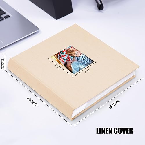 Miniatura 5 de Aevdor Álbum de fotos de 240 bolsillos de 5 x 7 pulgadas con espacio para escribir, álbum de fotos de gran capacidad de 5 x 7 pulgadas con capacidad