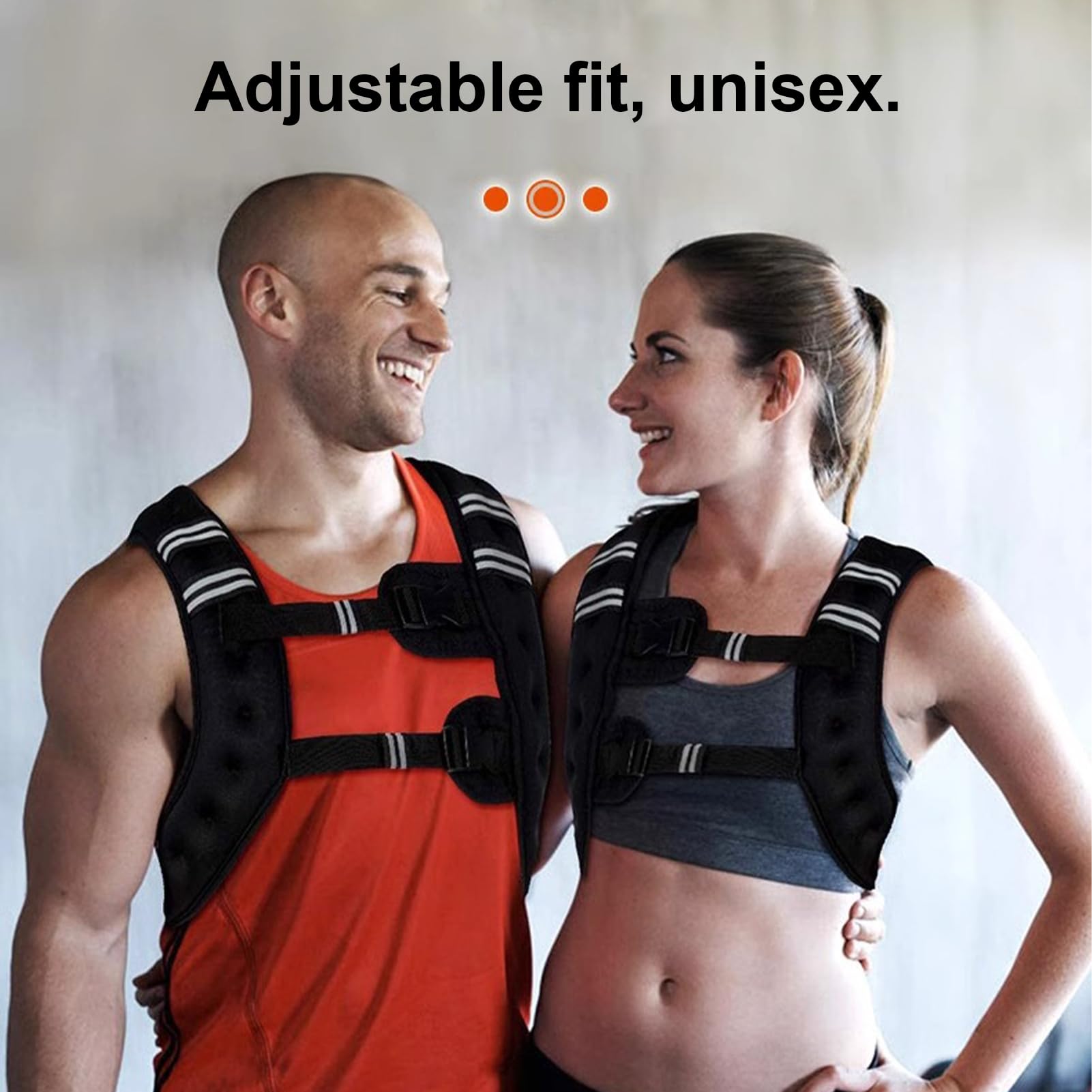 Giubbotto Zavorrato | Gilet da Trekking Donna con Strisce Riflettenti | Attrezzatura Regolabile Per Allenamento Per Esercizio Fitness Costruzione Muscolare Sport Camminata Corsa