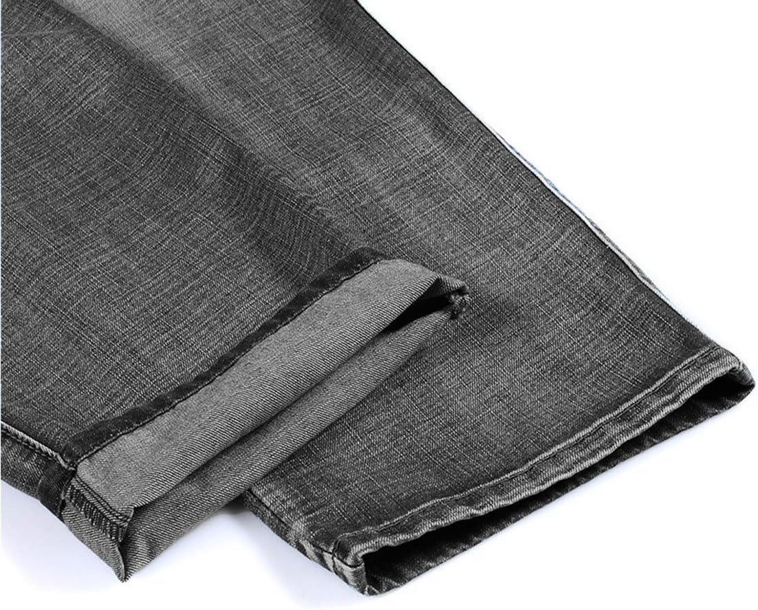 Yeokou Men's Casual Loose Hip Hop Denim Work Pants Jeans with Cargo Pockets - Image 5