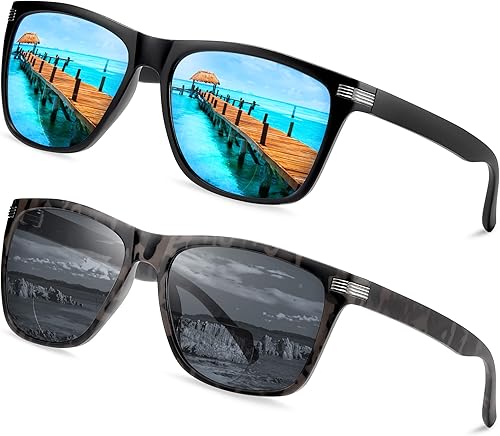 EYEGUARD Paquete de 2 lentes de sol de lectura bifocales para hombre, protección UV400, para exteriores, diseño clásico