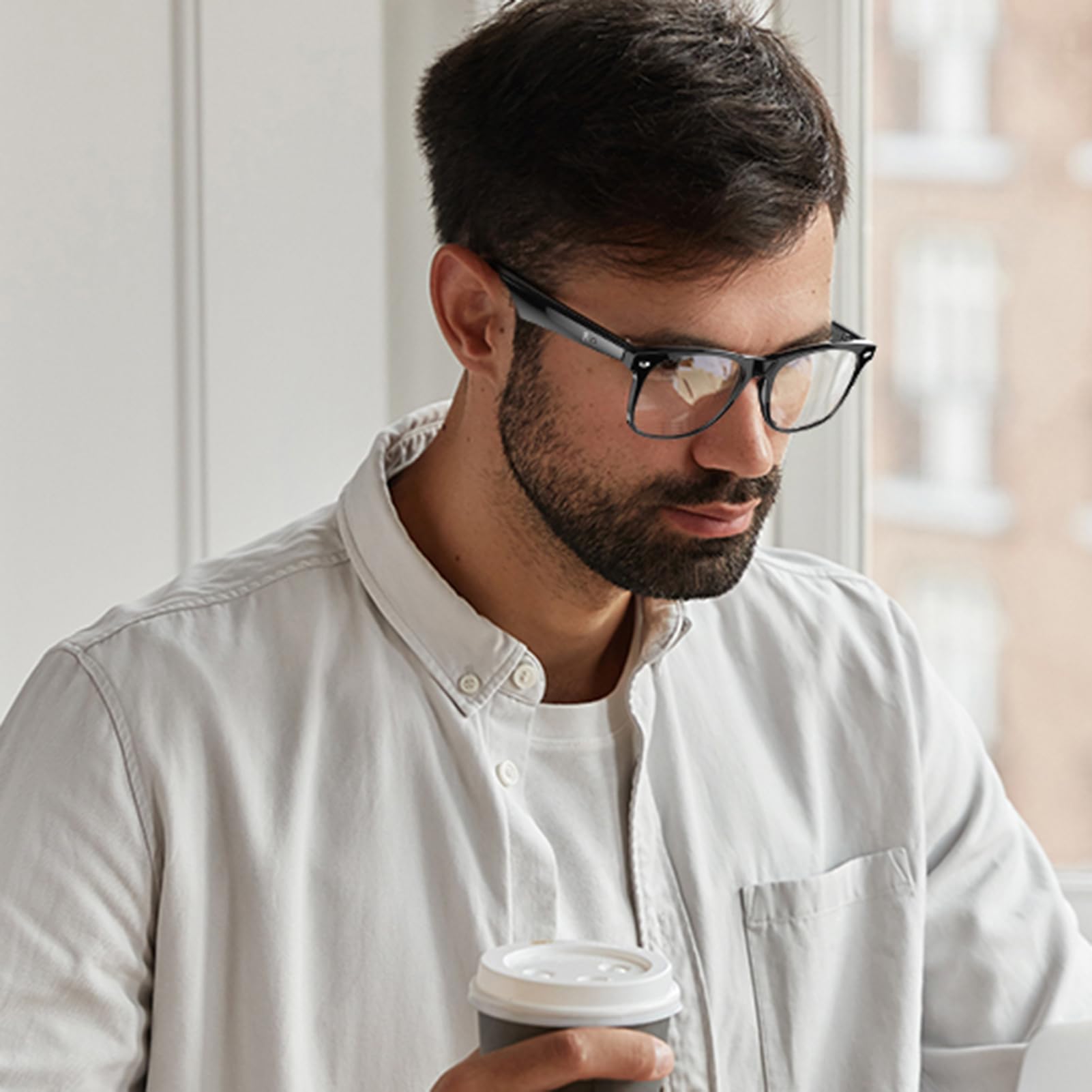 Lazmin112 Gafas Inteligentes Ligeras y Cómodas con Reducción de Ruido ENC para Mujeres y Hombres, Traducción de Audio, Llamadas IP65 a Prueba de Lluvia
