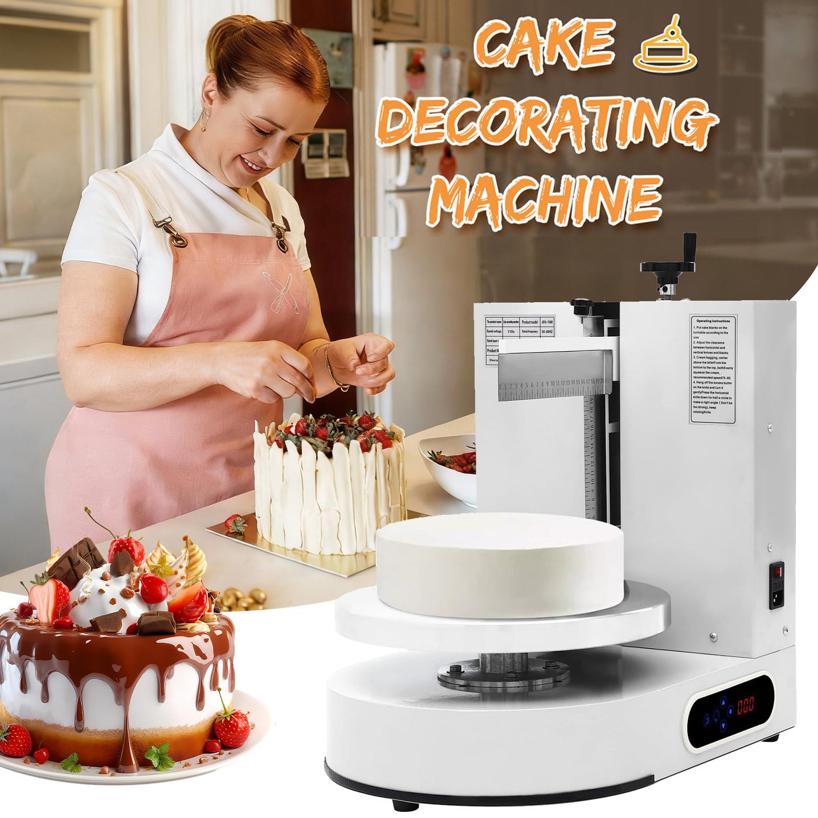 Spandiconcime elettrico e decoratore per torte con velocità regolabile per cottura professionale