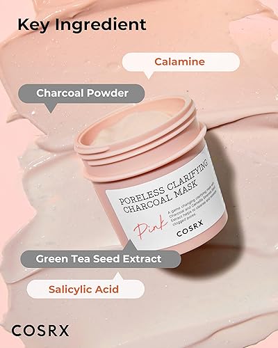 Miniatura 4 de COSRX Máscara de carbón aclarante de poros rosa, 3.8 onzas líquidas, puntos negros, poros, control del acné, cuidado de la piel divertido que cambia