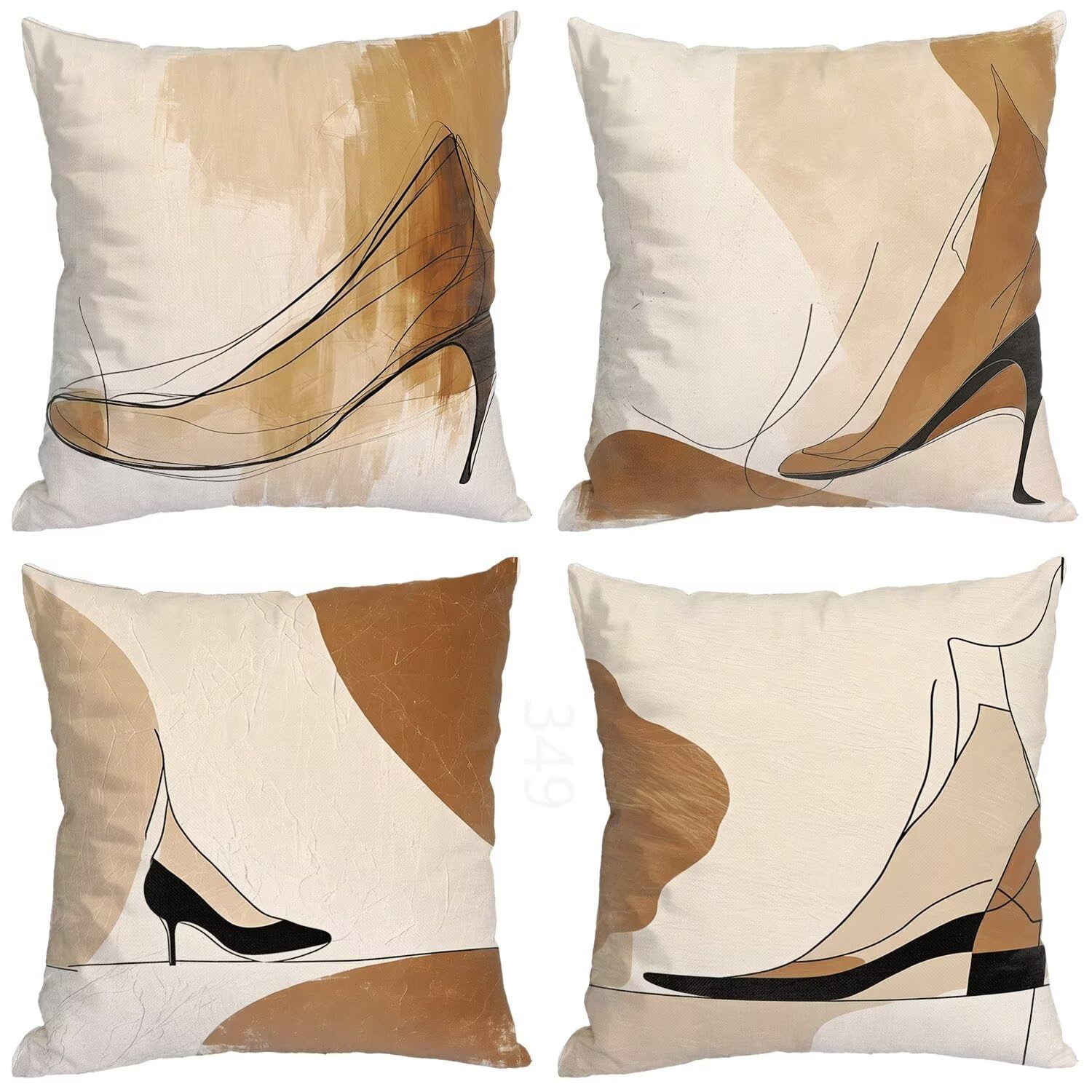 Housse de coussin 40x40 lot de 4 imperméable et ultra douce pour un canapé de jardin protégé