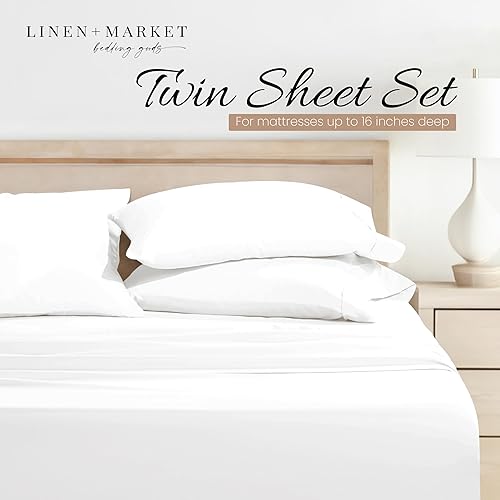 Miniatura 3 de Juego de cama de 3 piezas Beckham Hotel Collection Luxury, microfibra suave afelpada, Microfibra, Blanco, gemelo