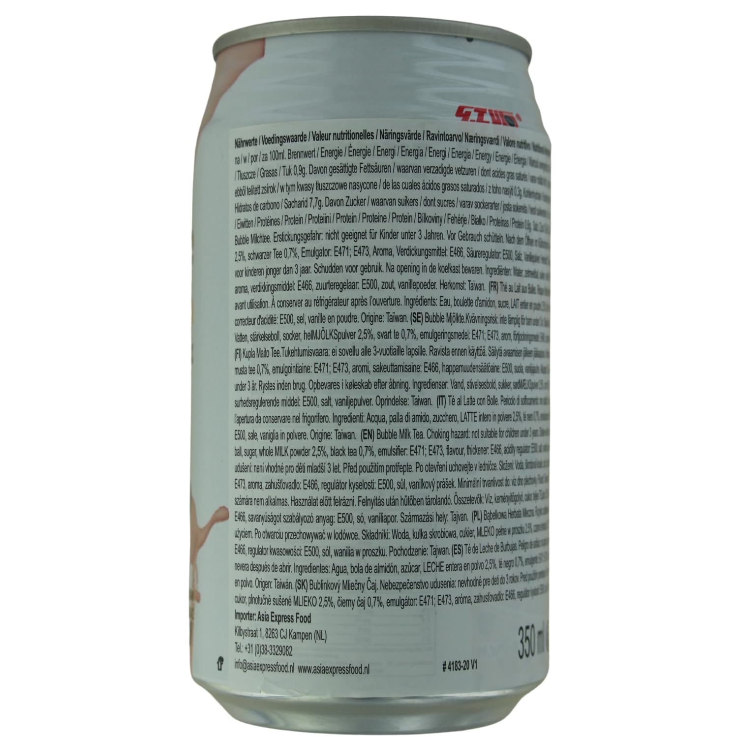 RICO Bubble Milk Tea Drink - Boba Tea Fertiggetränk, 24 x 350 ml