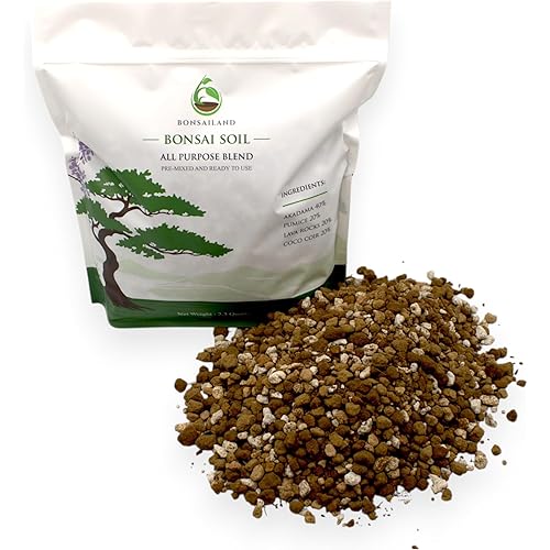Bonsai Soil Mix with Akadama, Pumice, Lava Rocks and Organic Coco Coir for Tree Growth and Maintenance