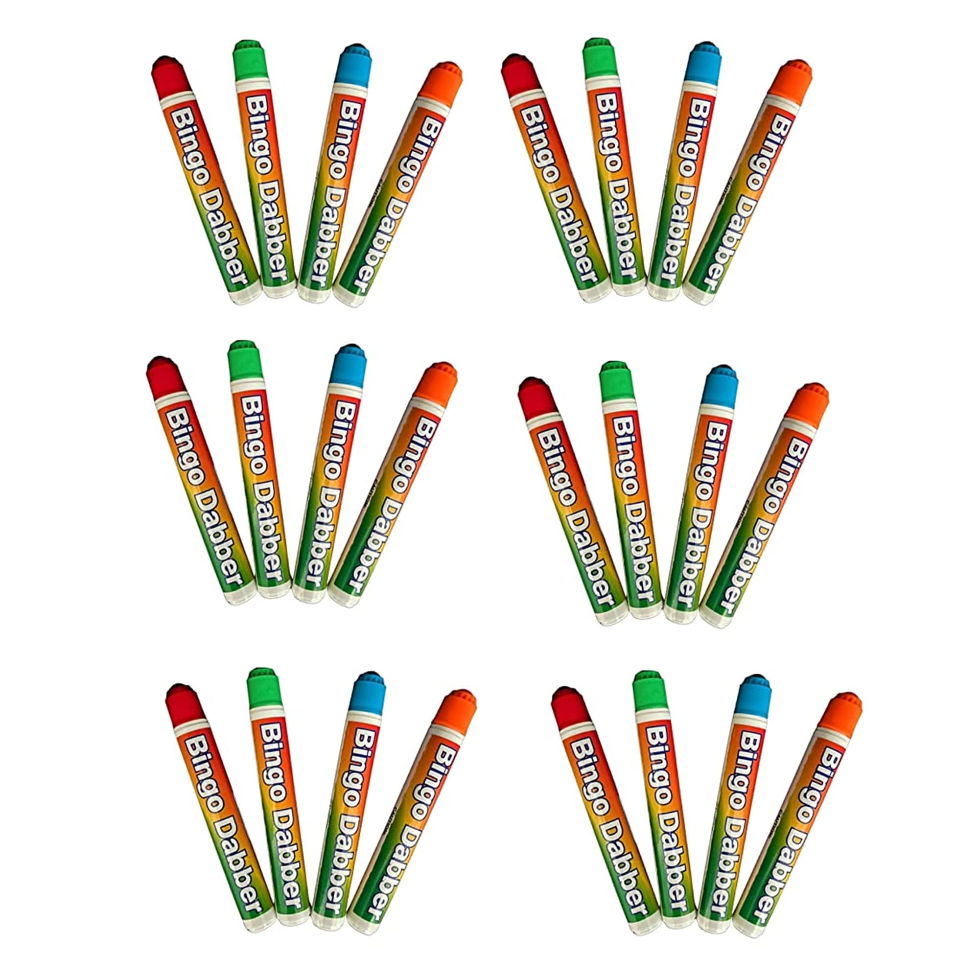 PEBBLE HUG Multi-Coloured Bingo Dabber, Bingo Dauber, Multicolour Bingo Tickets Pens for Kids, Toddlers Drawing, Fun, Activity, Compact Size, Mess-Free (24PCS)