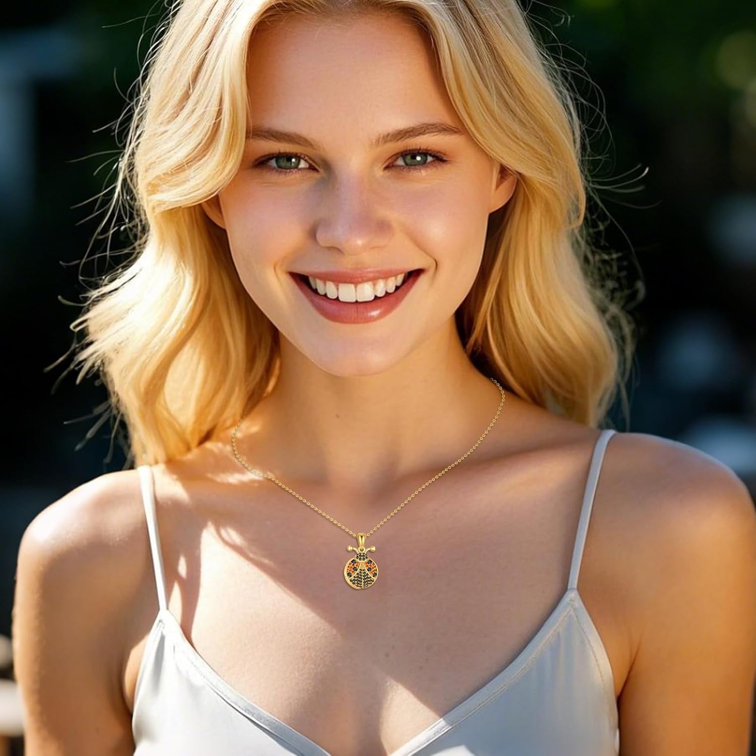 POPLYKE Ladybug Necklace 925 Sterling Silver Ladybug Lucky Pendant Jewelry Gifts for Women Mother Birthday - Image 3