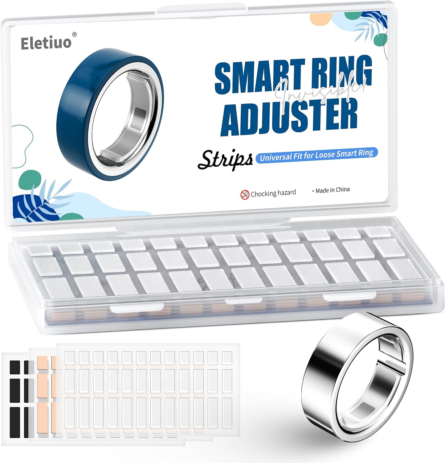 216 Pcs Smart Ring Size Adjuster for Oura Ring Gen 4/3,Samsung Galaxy Ring,Ultra Human Ring AIR, RingConn 2/1,Amazfit Helio,Invisible Loose Ring Sizing Kit,Comfortable Spacers for Daily Wear