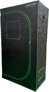 SAVICOS New Grow Tent,Mylar Hydroponic Growing Tent with Removable Floor Tray for Indoor Plant Growing (36"X20"X63") …