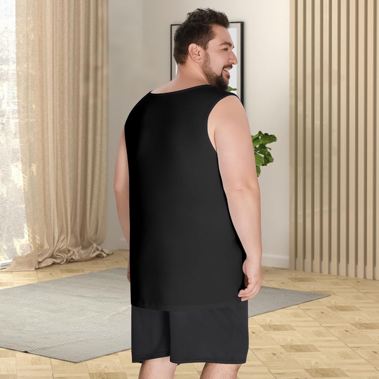 LETAOTAO Big and Tall Tank Top for Men, XL - 6XL Ultra Soft Viscose Longline Sleeveless Undershirts for Layering & Lounge - Image 3