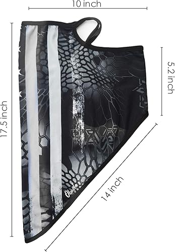 Miniatura 4 de Obacle Mascarilla de cara y cuello tipo pañuelo con tiras para las orejas bufanda y mascarilla, cubrebocas para hombres y mujeres