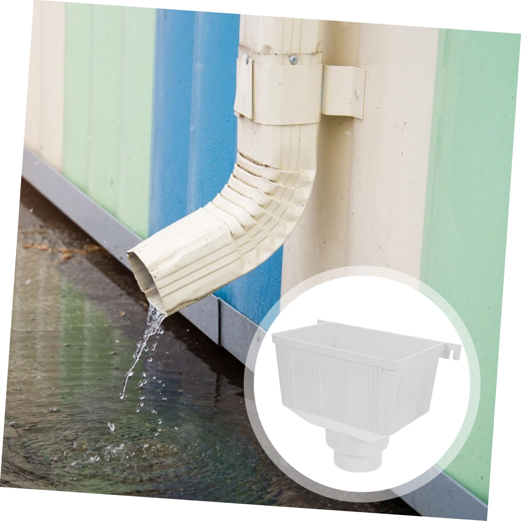 Gadpiparty Aleros Agua De Lluvia Pvc Accesorios De Drenaje Alcantarillado Embudo Agua Cubo De Lluvia Colección De Agua Barriles Canal Desviador De Agua Tren Canal Bajante Cubo Adaptador De