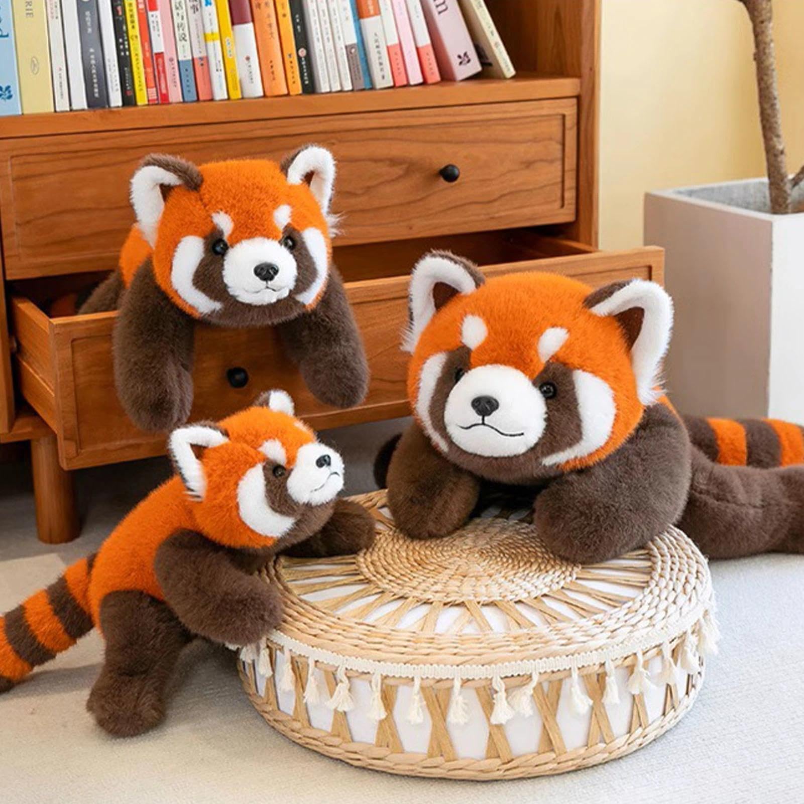 Panda rosso di peluche, morbido peluche ponderato (65 cm / 26in)