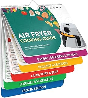 Air Fryer Cookbook, Air Fryer Magnets Cheat Sheet Cooking Guide Booklet - Air Fryer Recipe Book - Instant Air Fryer Accessories for Oven Cooking, Green, 212203