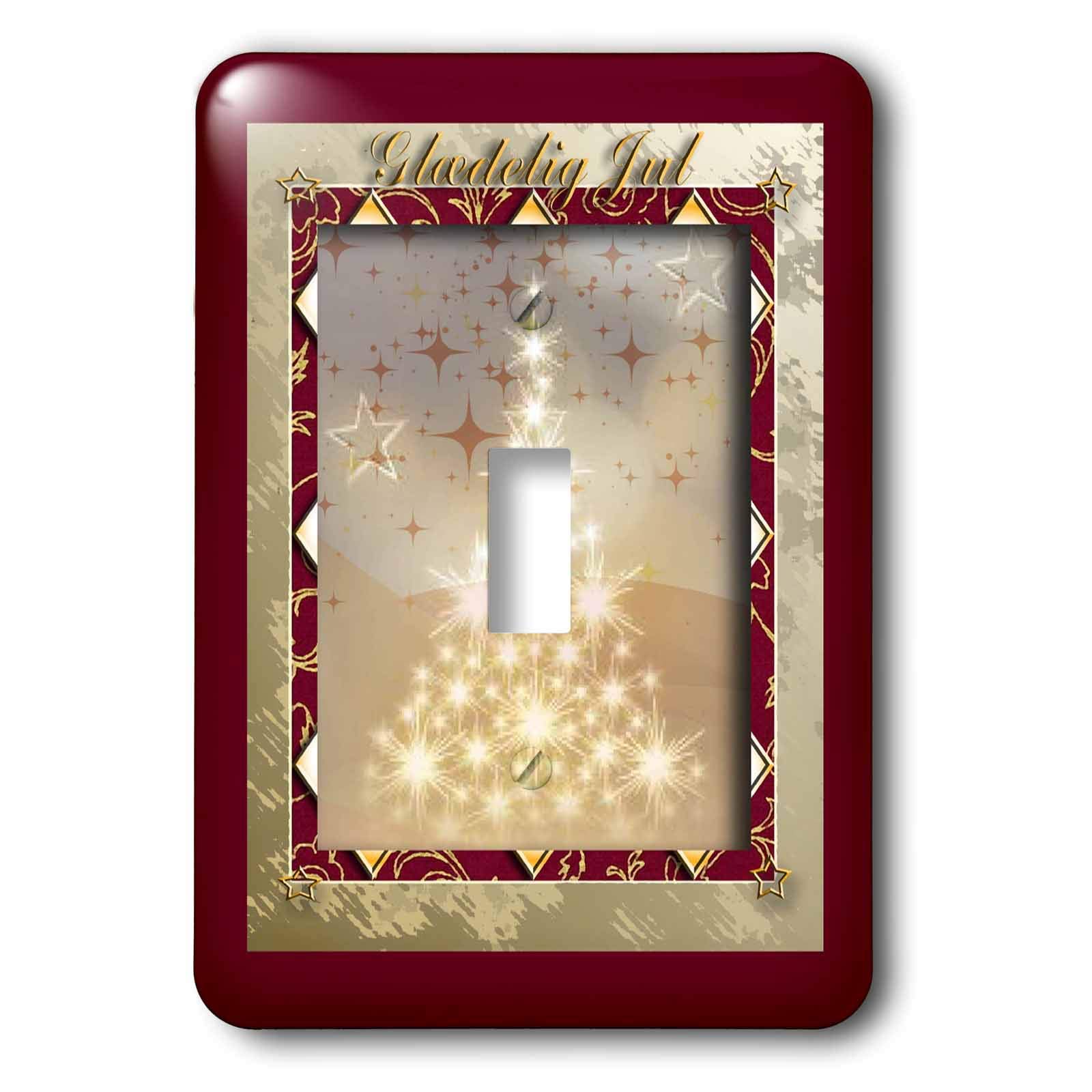 Joyeux Noël en danois interrupteur simple 3dRose LSP_37010_1