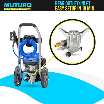 Vertical Pressure Washer Pump 7/8 Shaft, 3000 PSI, 2.5 GPM Replacement Power Washer Pump, Compatible with gcv190, 308653078, Rear facing, M22-14mm Outlet