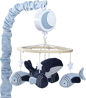 Lambs & Ivy Bubbles & Squirt Whale/Fish Musical Baby Crib Mobile Soother...