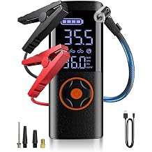 Jump Starter, Car Battery Jump Starter LED Display, 24000mAh Portable Jump Starter Battery Pack10L Gas 10L Diesel Engine with Booster, LED Light, Jumper Cables