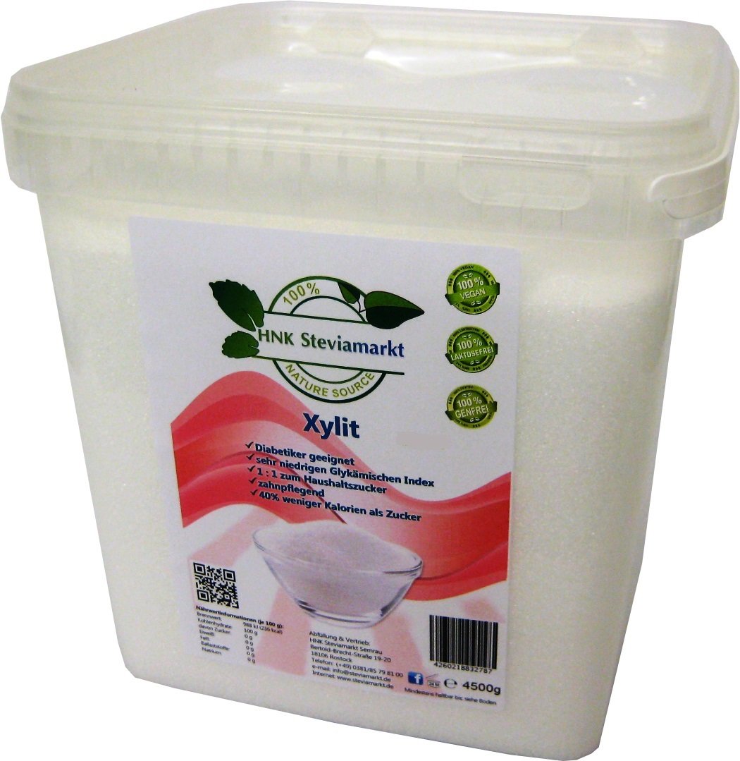 Xylit Xylitol-Zuckerersatz -FEIN 4,5 kg BOX - für Diabetiker -Kochen und Backen ohne Zucker ...