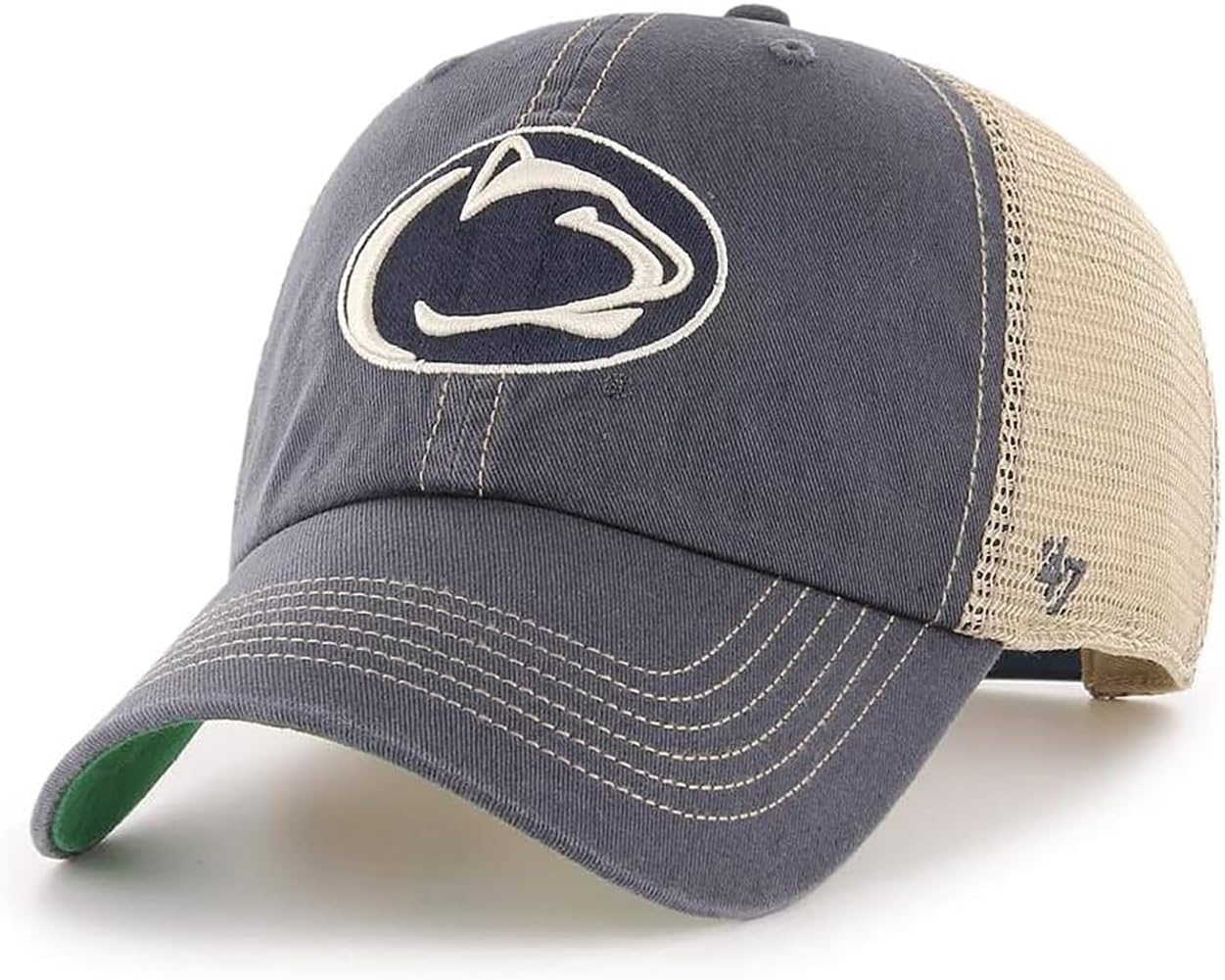 47 NCAA Trawler Primary Logo Team Color Mesh Trucker Clean Up Adjustable Hat, Adult One Size Fits All, Penn State Nittany Lions, One Size โ image 1
