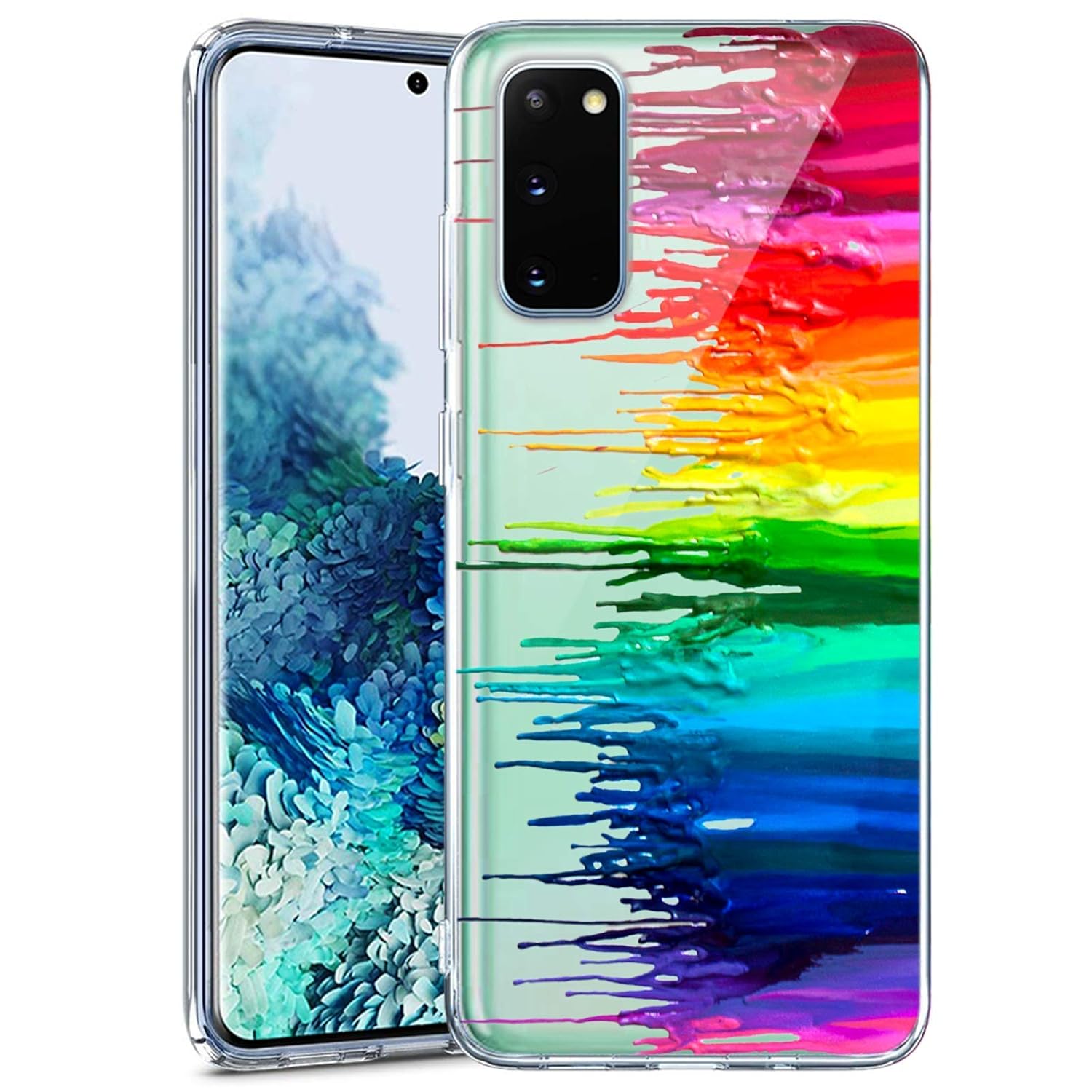 Samsung Galaxy S Fe 5g Case With Rainbow Design Clear Soft Rubber Silicone Case Shock Absorbing Non Slip Drop Protection Cover Case For Samsung Galaxy S Fe 5g Amazon In Electronics