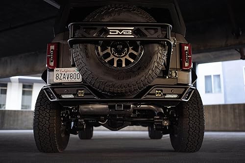 Miniatura 8 de DV8 Offroad Soporte de reubicación de placa trasera para Ford Bronco 2021-2025 | Tornillos al portador de neumáticos OEM y pernos de esquina |