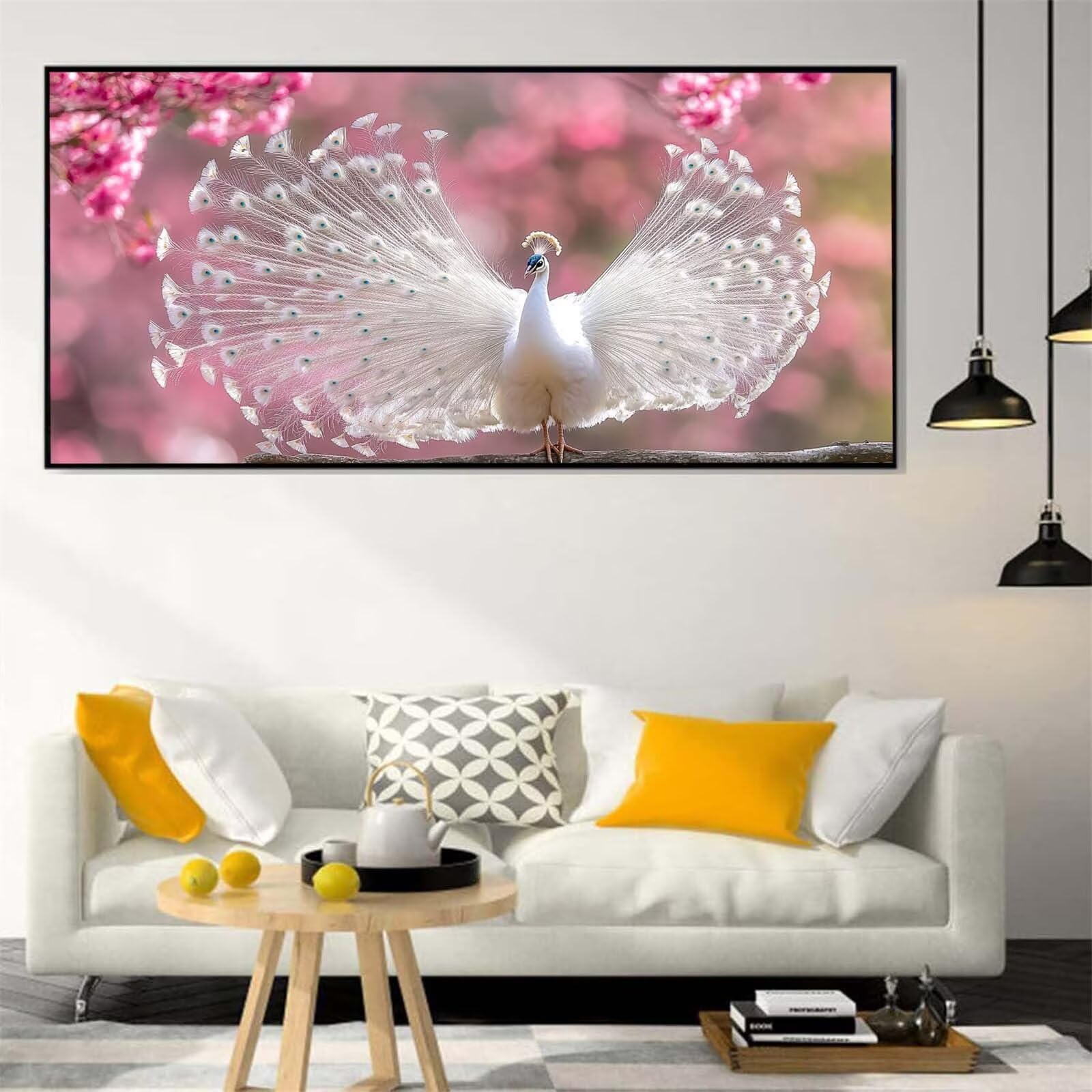 Malarstwo diamentowe, paw, dla dorosłych i dzieci, pełne wiertło 5D, haft krzyżykowy, zestaw do majsterkowania, dla dorosłych, duży, zestaw do dekoracji salonu, 50 x 100 cm, L-700