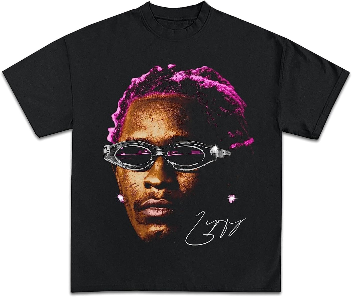 Yo%ung THU%g T-Shirt, Rap Tee Concert Merch Ka%nye THU%gger SLI%me Season, Pink Rare Hip Hop Graphic Print