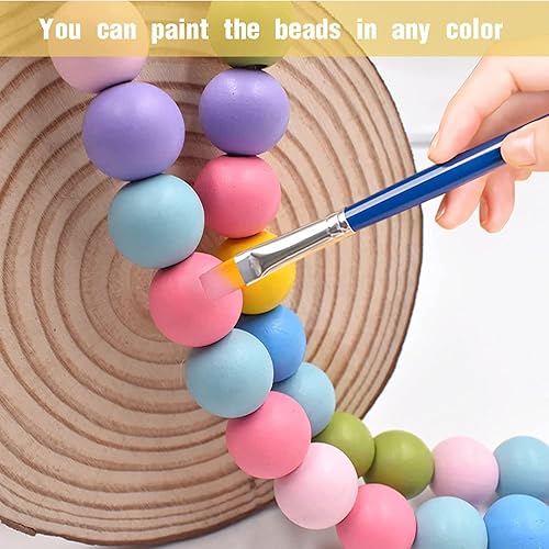 Miniatura 5 de Juego de 2 piezas decorativas de eslabones y nudos, guirnalda de cuentas de madera para oración de granja, sala de estar, mesa de café, escritorio,