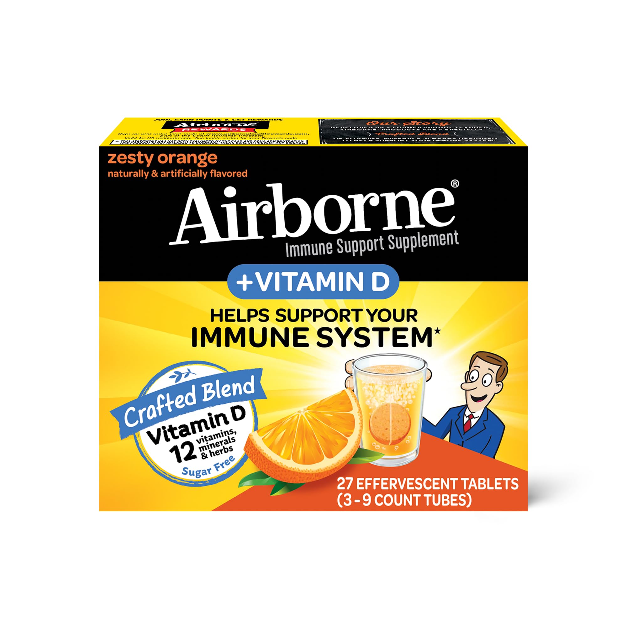 Airborne Vitamin C + Vitamin D3 Effervescent Tablets