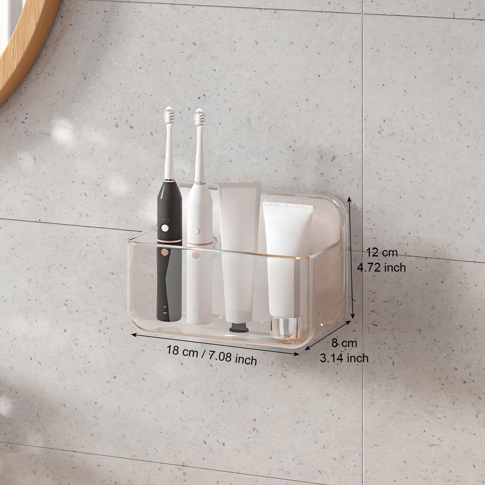 2 Mensole Doccia Adesive Senza Foratura - Organizer Per Bagno Con Asciugatura Rapida - Foto 2